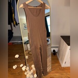 Forever 21 Brown Sleeveless Jumpsuit